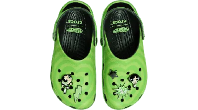 Crocs The Powerpuff Girls Bubbles Classic Clog In Green