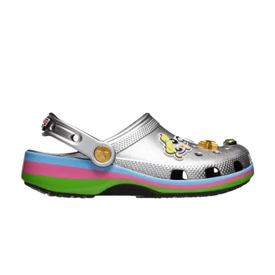 Pre-owned Crocs The Powerpuff Girls X Classic Clog Kids 'metallic Silver' | Kid's Size 6