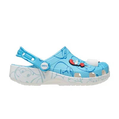 Pre-owned Crocs The Smurfs X  Classic Clog Kids 'allover Print' | Blue | Kid's Size 11