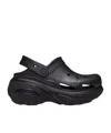 Crocs Black Bubble Crush Clogs In Black
