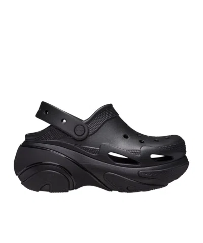 Crocs Black Bubble Crush Clogs In Triple Black