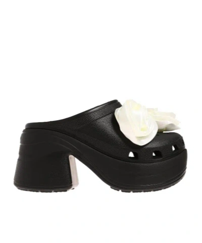 Crocs Siren Rosette Sandals In Black