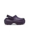Crocs Wmns Stomp Clogs Dark Iris In Black