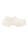 Crocs Thick Sole Hole Shoes In White
