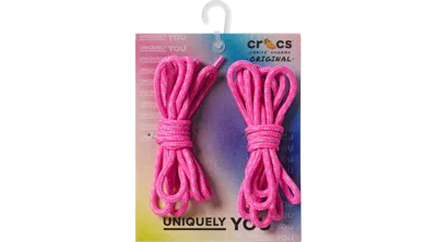 Crocs Ticking Laces 2 Pack In Pink/purple