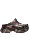 Crocs Tie-dye Pattern Mules In Brown