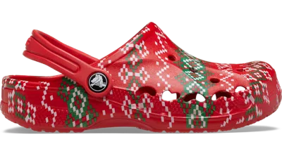 Crocs Toddler Baya Holiday Graphic Clog In Red