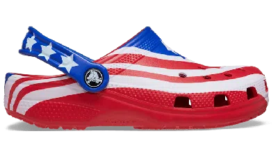 Crocs Toddler Classic American Flag Clog In Multi