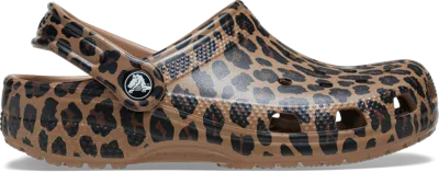 Crocs | Kids | Toddler Classic Animal | Clogs | Sepia / Leopard | C9 In Brown