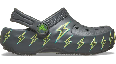 Crocs | Kids | Toddler Classic Bolt Lights | Clogs | Carbon | C8 In Black