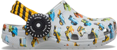 Crocs Toddler Classic Construction Clog; Atmosphere, C10 In Blue