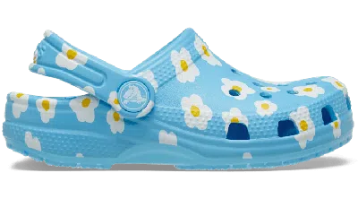 Crocs Toddler Classic Daisy Clog In Blue