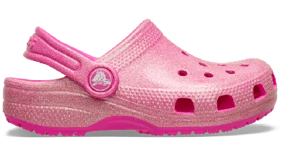 Crocs Toddler Classic Encapsulated Glitter Clog In Pink