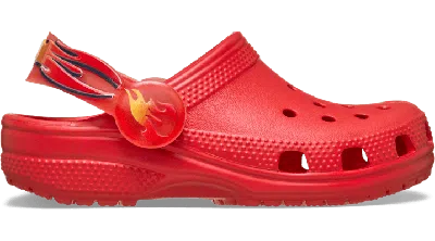 Crocs Toddler Classic Flame Lights Backstrap Clog In Orange
