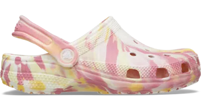 Crocs Toddler Classic Glow-in-the-dark Marbled Clog In Daylily/multi