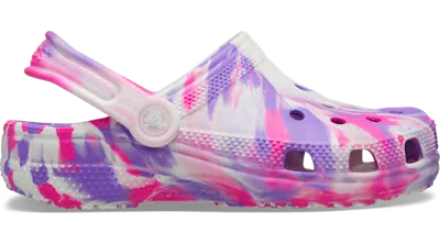 CROCS TODDLER CLASSIC GLOW-IN-THE-DARK MARBLED CLOG