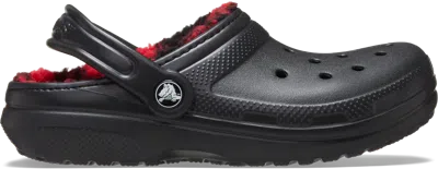 Crocs Toddler Classic Lined Buffalo Check Sabots Enfants Black 24