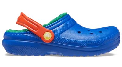 Crocs Toddler Classic Lined Clog In Blue Bolt/multi