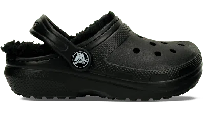 CROCS | KINDER | TODDLER CLASSIC LINED  | CLOGS | SCHWARZ | 27