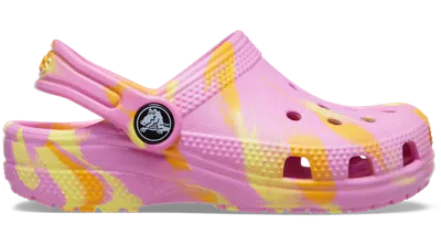 Crocs Toddler Classic Marbled Clog In Taffy Pink/multi