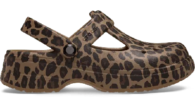 Crocs Toddler Classic Mary Jane Animal Clog In Brown