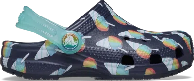 Crocs Toddler Classic Snow Cone Clog; Navy, C6 In Blue