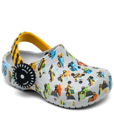 Crocs Babies' Toddler Kids Classic Construction Truck Clogs From Finish Line In Multi