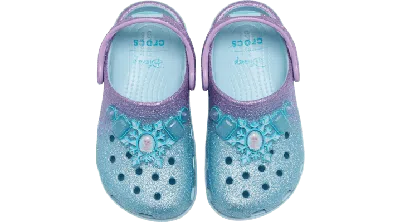 Crocs Toddlers' Disney Frozen Elsa Classic Clog In Blue