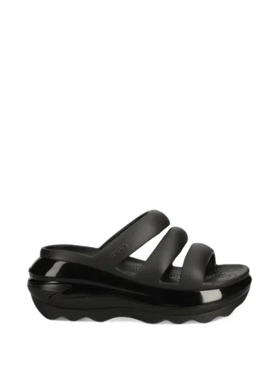 Crocs Triple-strap Platform Sandals In Black