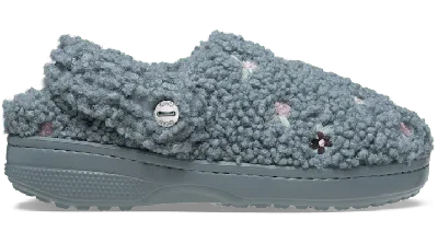 Crocs Unfurgettable Floral Embroidery Clog In Gray