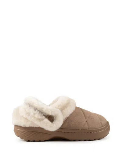 Crocs Unfurgettable Quilted Clogs In Brown