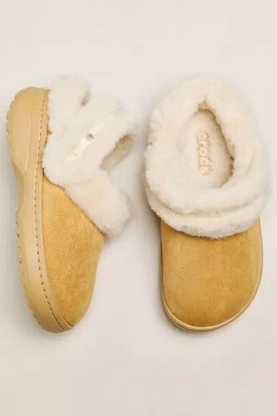 Crocs Unfurgettable Quilted Clogs In Yellow