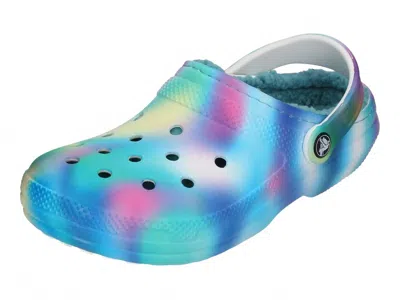 Crocs Unisex - Classic Tie Dye Lined Clogs In Pastel Solar Rainbow In Multi