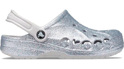 Crocs Baya Glitter Clog In Silver Glitter