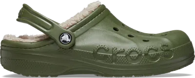 CROCS BAYA LINED SABOTS UNISEX ARMY GREEN / MULTI 48