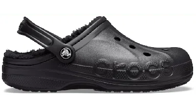 Crocs Baya Lined Clog In Black/black