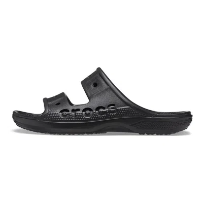 Crocs Unisex Baya Two-strap Slide Sandals - Black