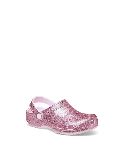 Crocs Unisex Classic Chunky Glitter Clogs - Little Kid, Big Kid In Pink