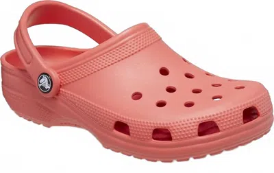 Crocs Unisex Classic Clogs In Neon Watermelon In Pink
