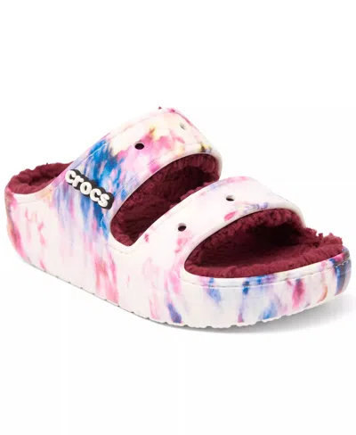 Crocs Unisex Classic Cozzzy Sandals In Garnet Multi