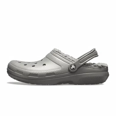 CROCS UNISEX CLASSIC LINED CLOG IN SLATE GREY/SMOKE