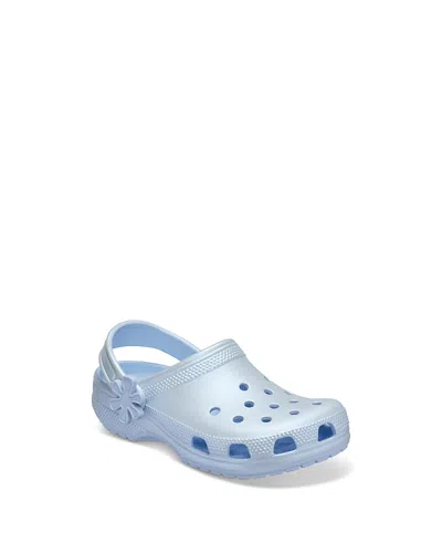 Crocs Unisex Classic Pearl Shine Clogs - Little Kid, Big Kid In Blue