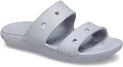 Crocs Unisex Classic Two-strap Slide Sandals - Light Grey In Blue