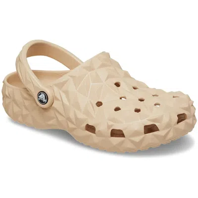 Crocs Unisex  Classic Geometric 209563-2ds Clogs Beige Casual Shoes Gbo1657 In Nude