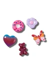 Crocs Kids' Unisex Jibbitz Charms, Pack Of 5 - Ages 3+ In Purple And Pink Fun