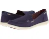 Crocs Walu Loafer Women's Us 4 Blue Canvas Slip On Comfort Casual Shoes Jdm1226