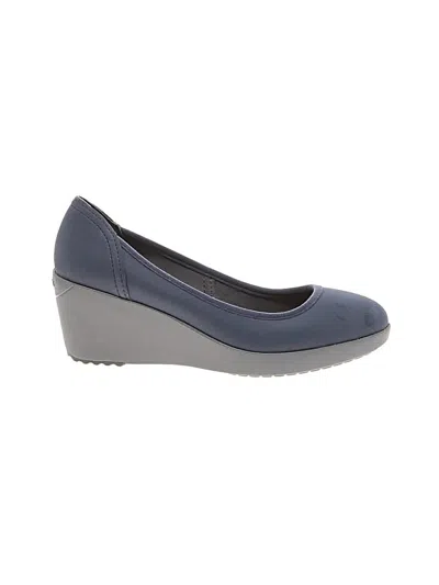 Pre-owned Crocs Wedges In Blue