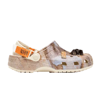 Pre-owned Crocs Western Hydrodynamic Research X Classic Clog 'southern California Coastlines' In Brown