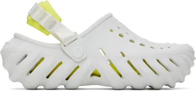 Crocs White & Yellow Echo Clogs In Moonlight