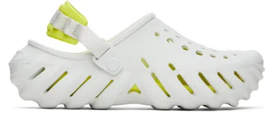 Crocs White & Yellow Echo Sandals In Moonlight